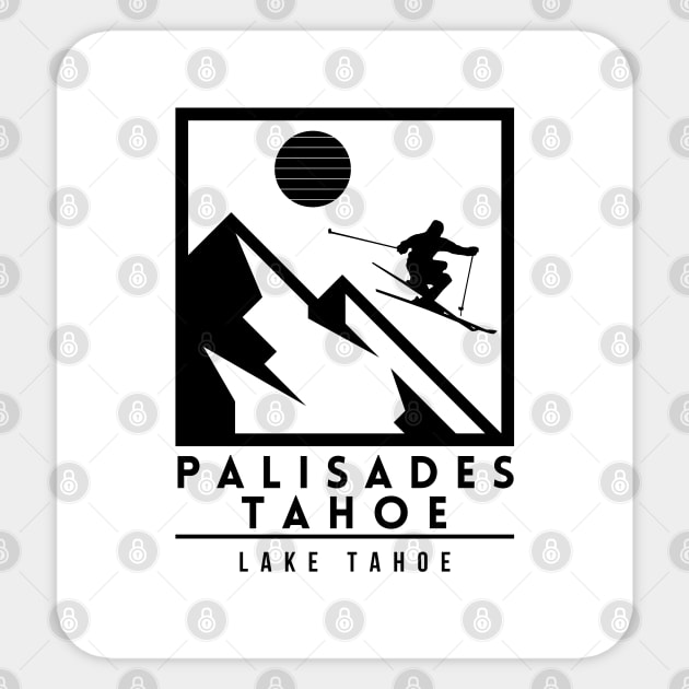 Palisades Tahoe Lake Tahoe Ski Sticker by UbunTo